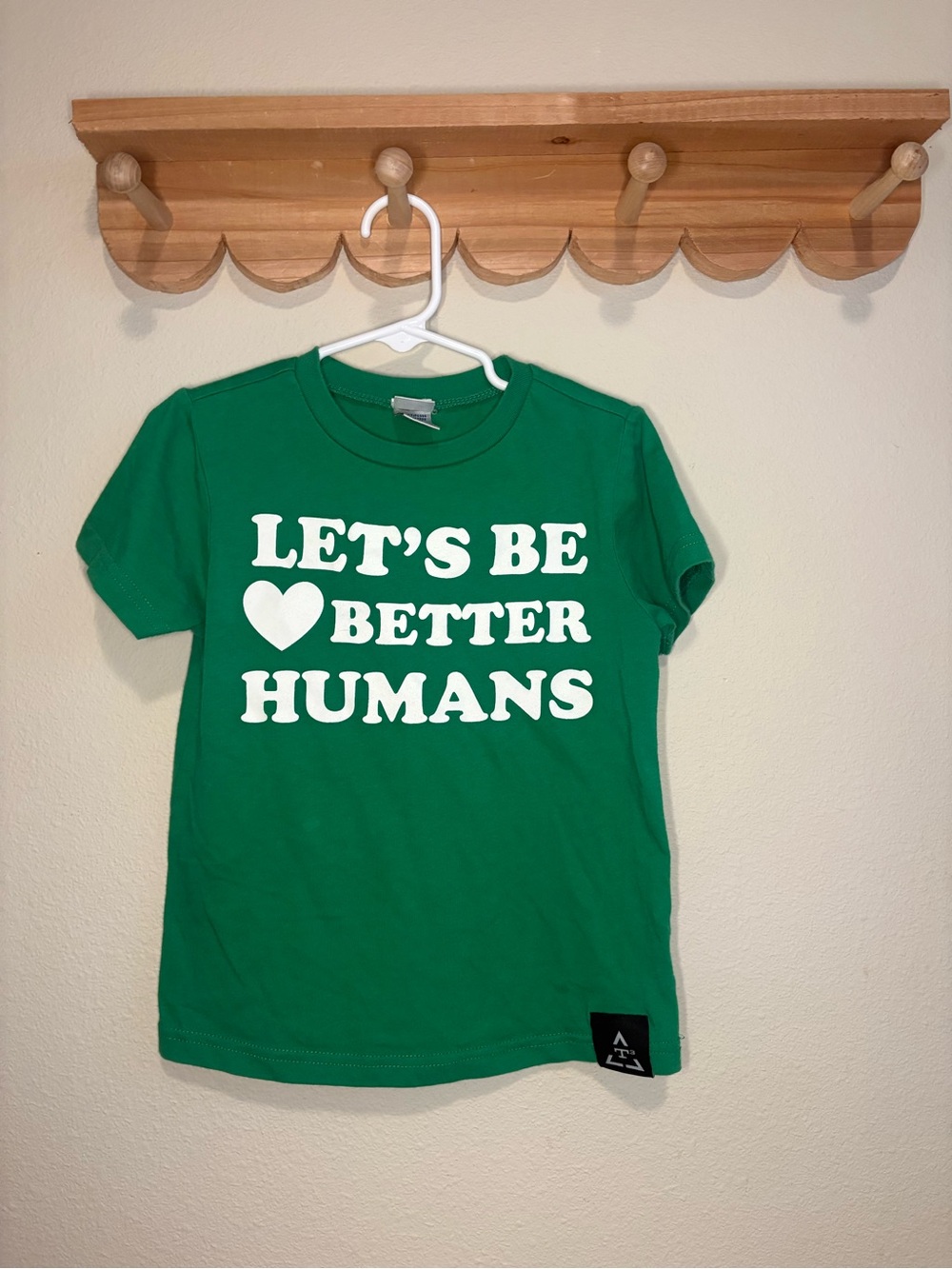 Kids' Green 'Let's Be Better Humans' Graphic Tee